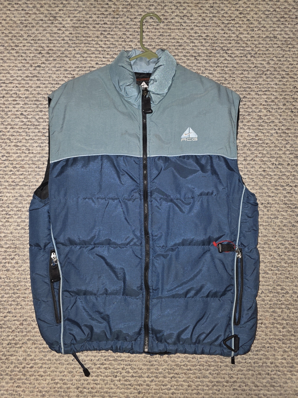 Nike ACG Two-Tone Blue Quilted Puffer Vest